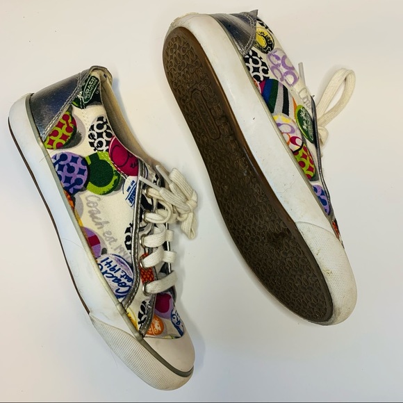 Coach Barrett Graphic Poppy Sneaker sz6 - Picture 4 of 13